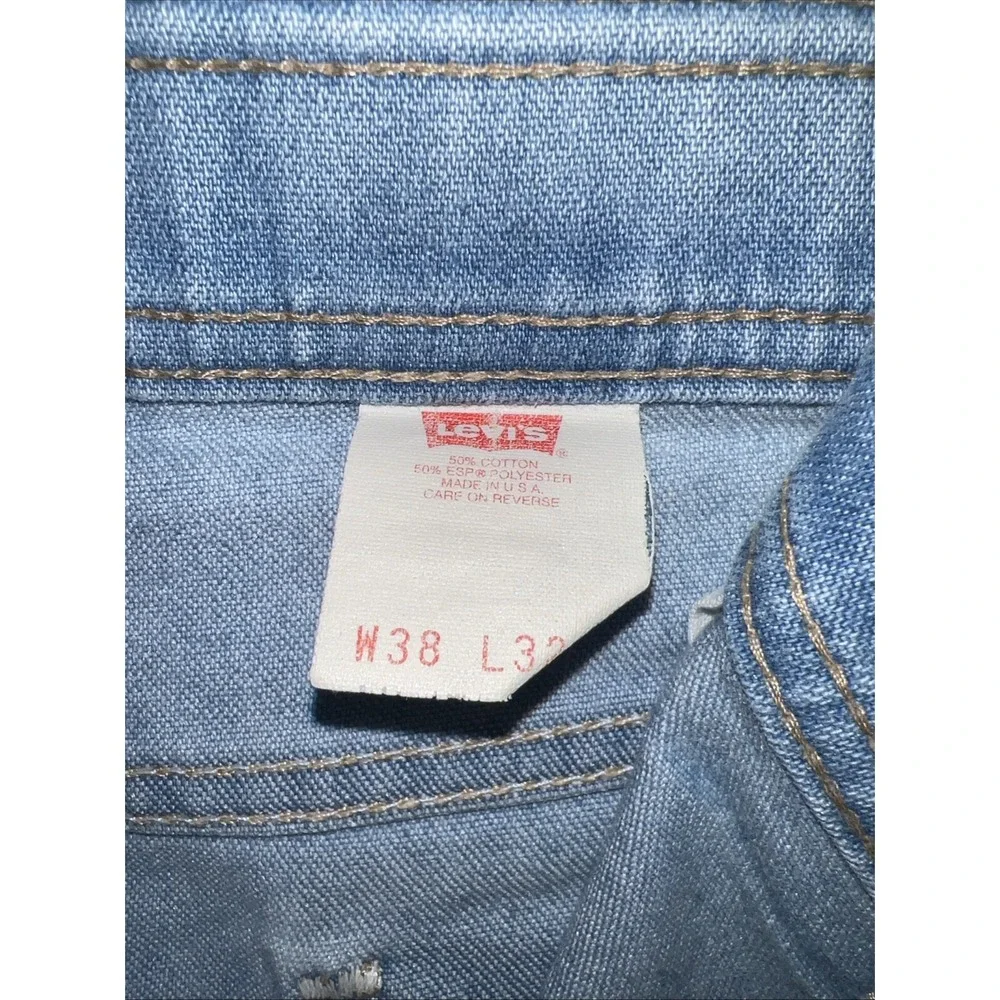 Vintage 80s Levi's Light Blue Denim Jeans USA Brown Tab‎ 38x32 Excellent ✅ (278)
